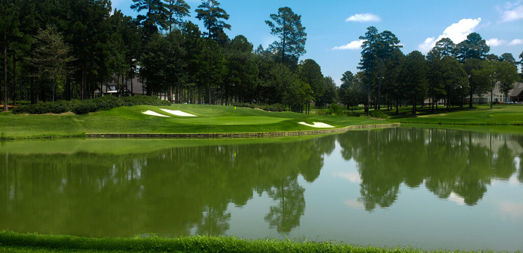 lake looking onto a golf course